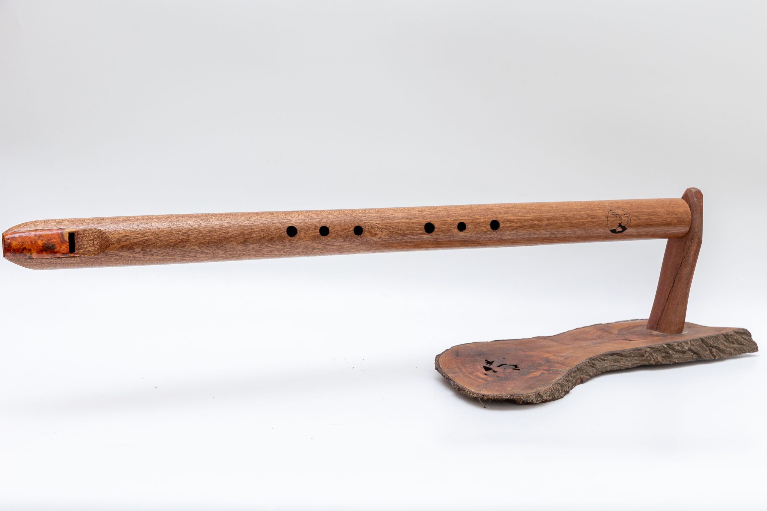 חליל בס אינדיאני בסולם A bass pentatonic minor עץ מהגוני – תמונה 7